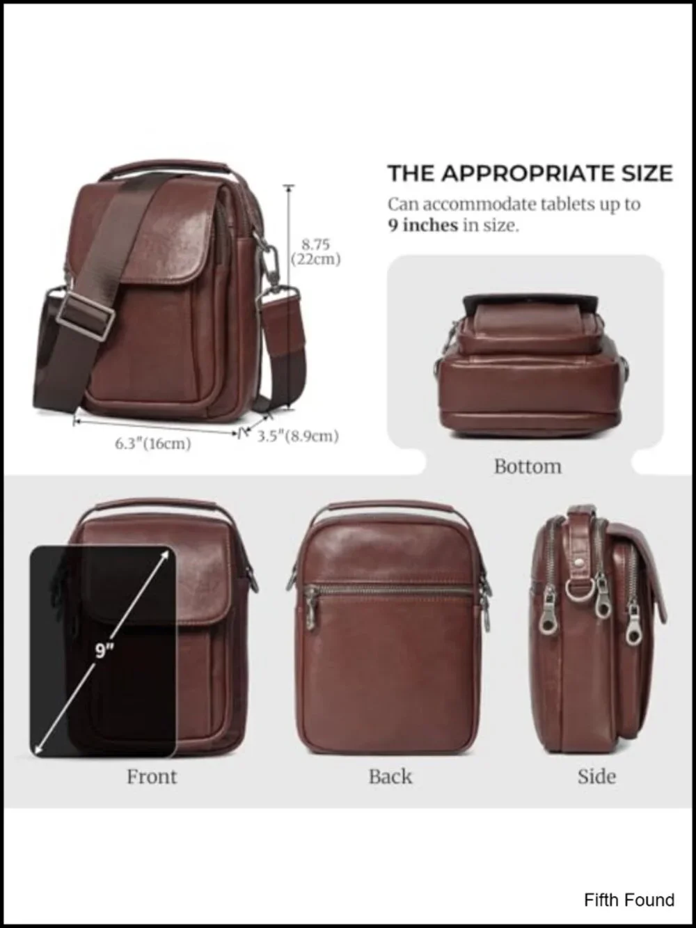 Genuine Leather Small Messenger Bag Crossbody